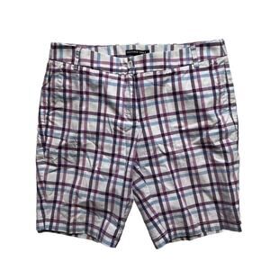 Oxford Golf Shorts, Womens Plaid Khaki, Button Golf Shorts, Size 6, Bermuda